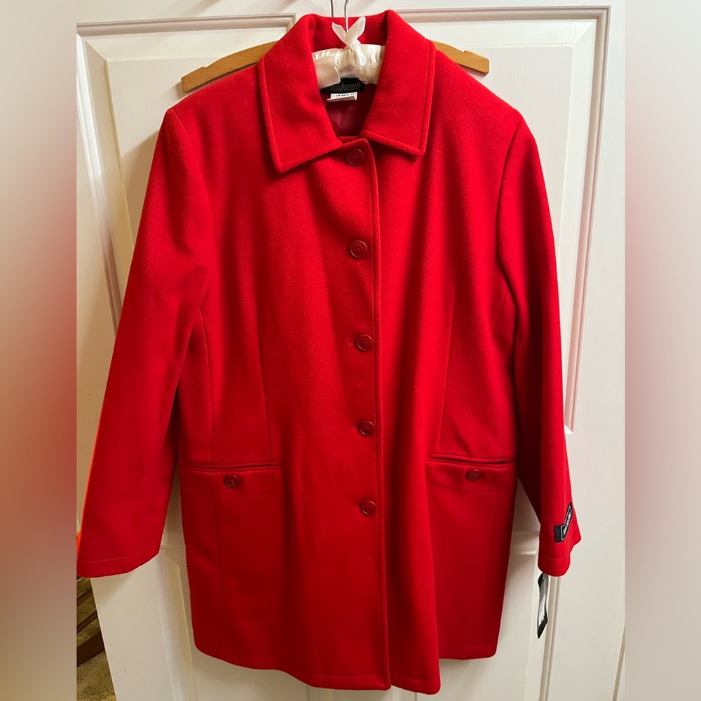 Harve Benard Vintage 100% Wool Red Jacket NWT Size 10